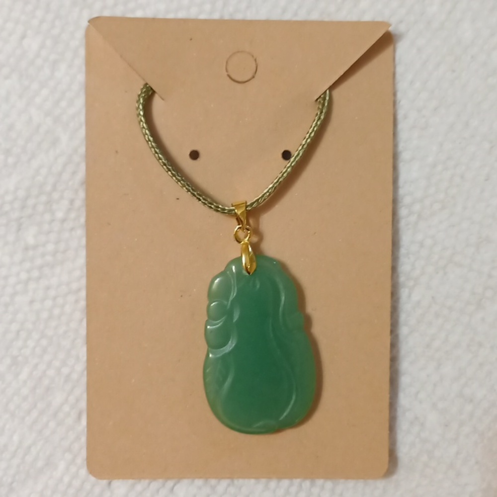 *3/$20* New Jade/Aventurine Gem Stone choker corded necklace pendant